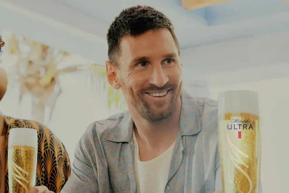 Lio Messi en una publicidad del SuperBowl 2024.