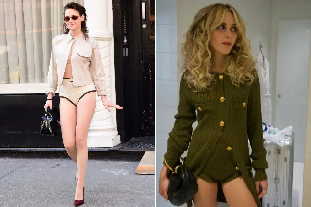 Kristen Stewart y Kiernan Shipka, las dos actrices que se animaron a la tendencia.