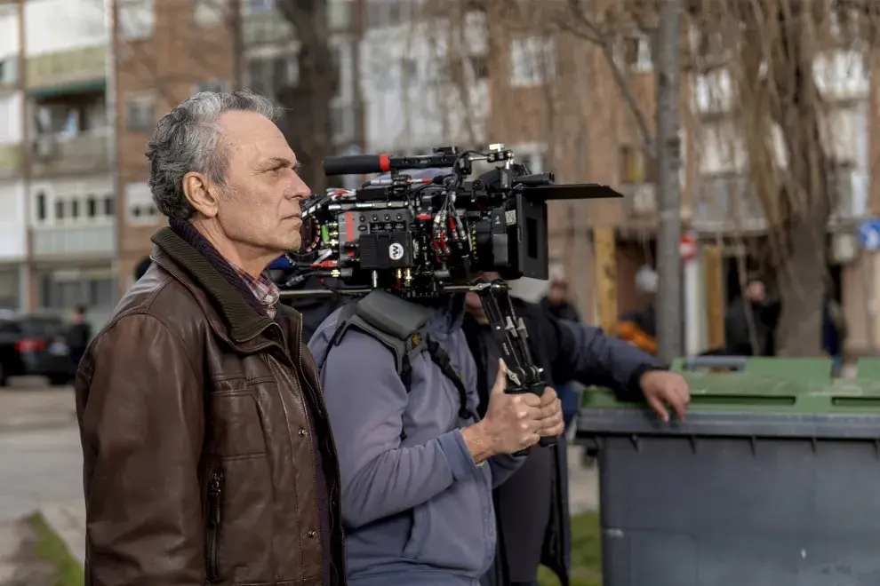 José Coronado en el set de rodaje de Entrevías.