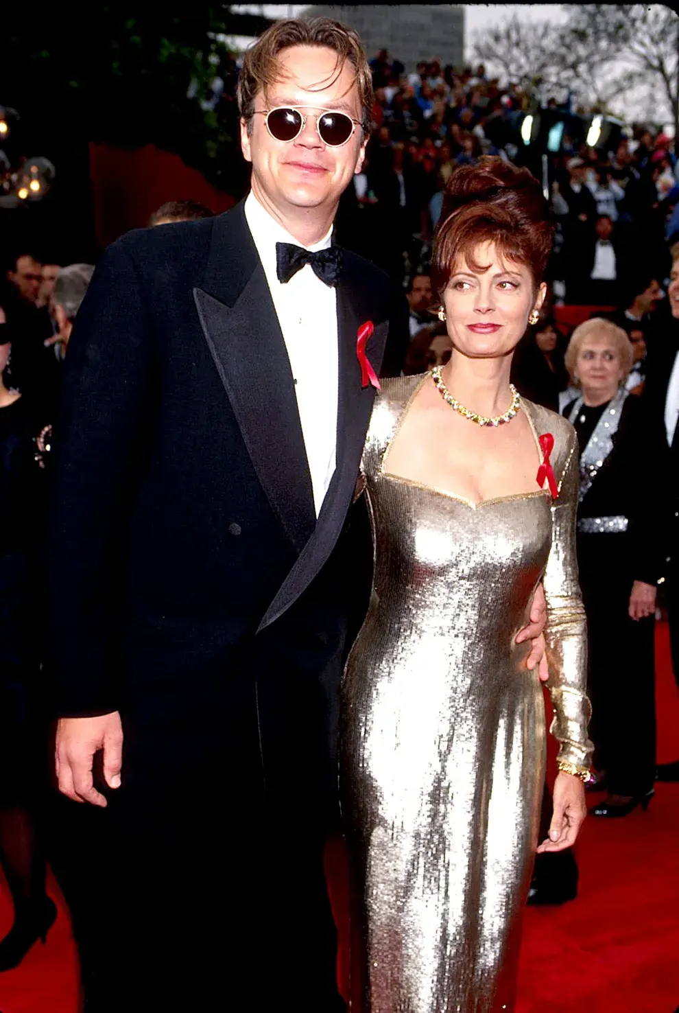 Susan Sarandon y Tim Robbins en los Premios Oscar, 1993.