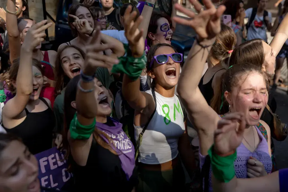 Marcha por el Día Internacional de la Mujer, el 8 de marzo de 2023 en Buenos Aires.