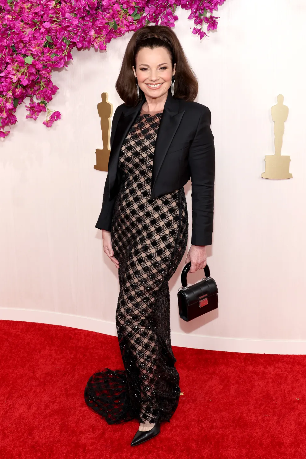 Fran Drescher en la alfombra roja de los Premios Oscar 2024.