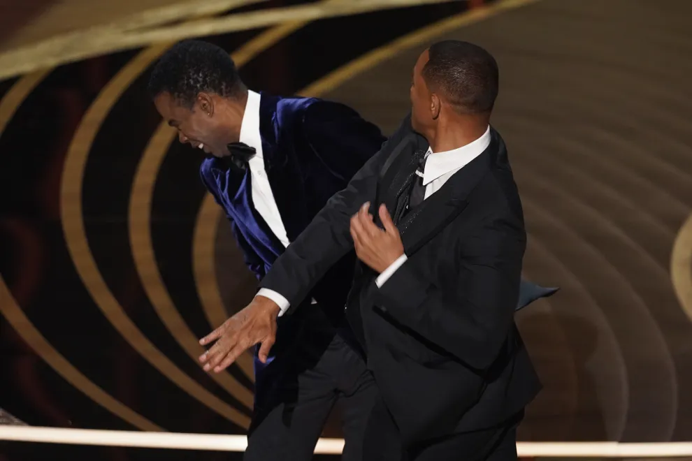 La cachetada de Will Smith a Chris Rock en plena entrega de los Premios Oscar. 