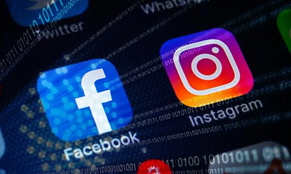 Logos de Facebook e Instagram.