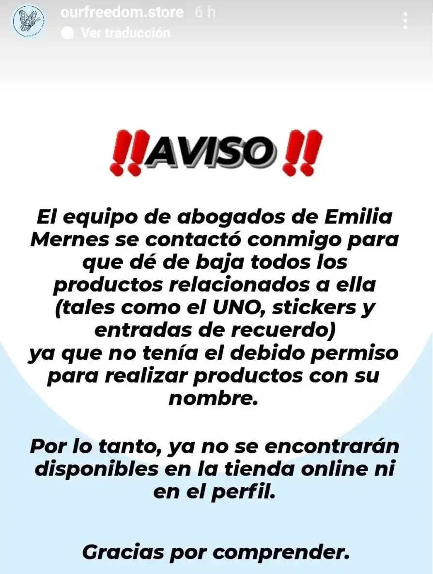 Una emprendedora acusa a Emilia Mernes.