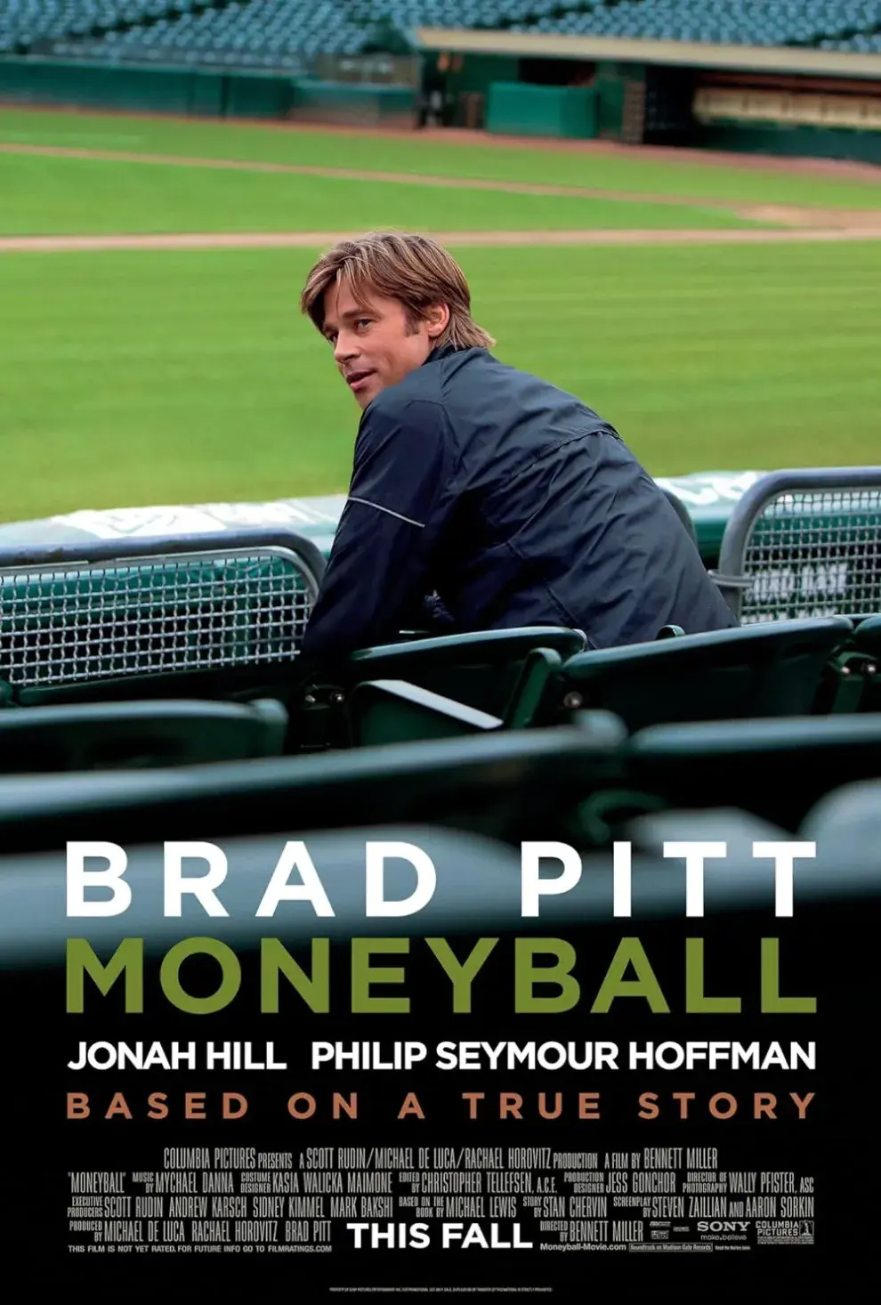 Poster de Moneyball, con Brad Pitt.