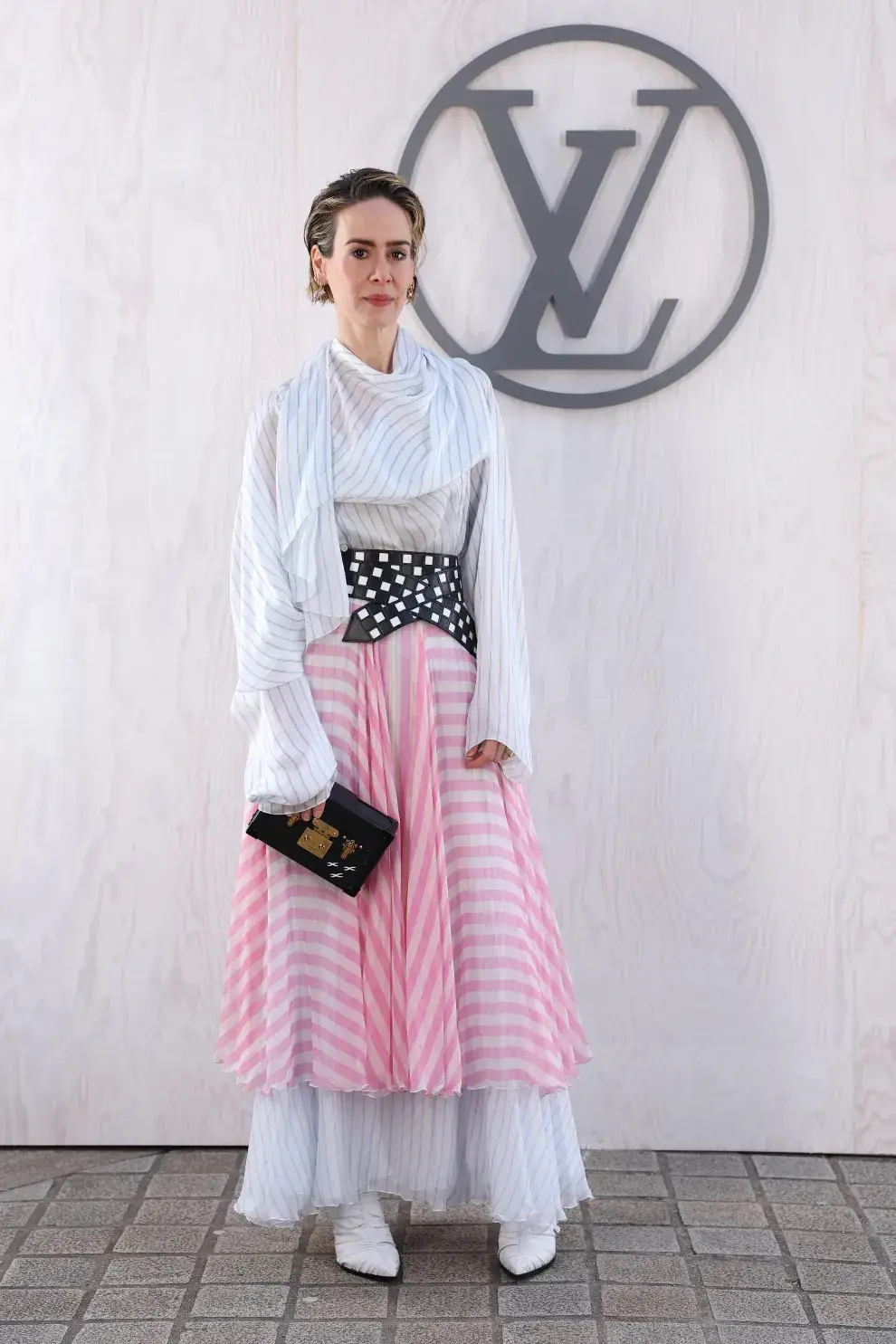Sarah Paulson en el desfile de Louis Vuitton en la Semana de la Moda en París. 