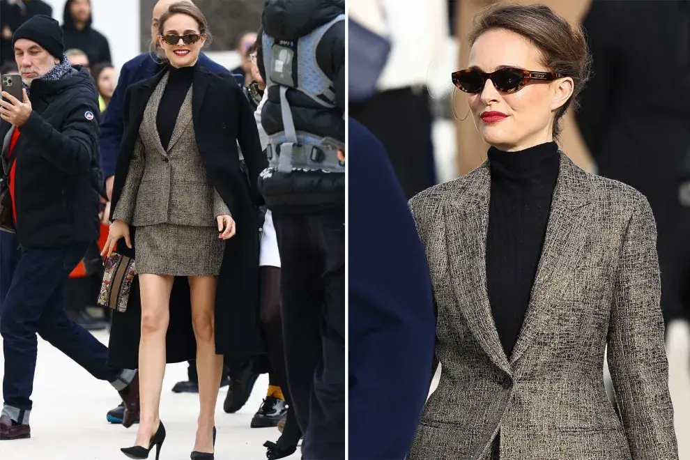 Natalie Portman luciendo su tendencia office siren