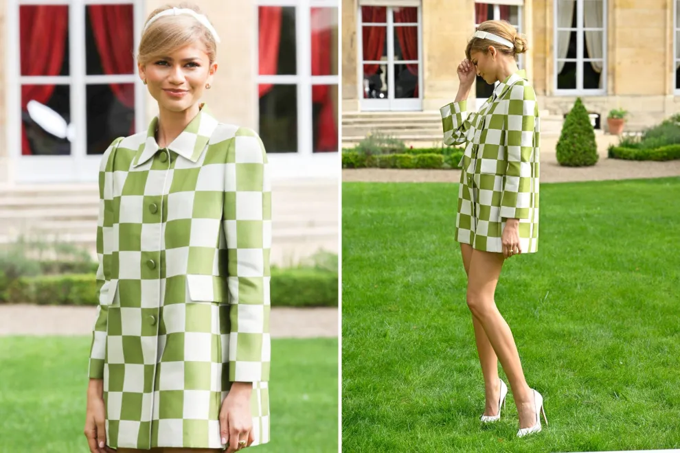 Zendaya usó un vestido de Louis Vuitton para el estreno de Challengers en Francia.
