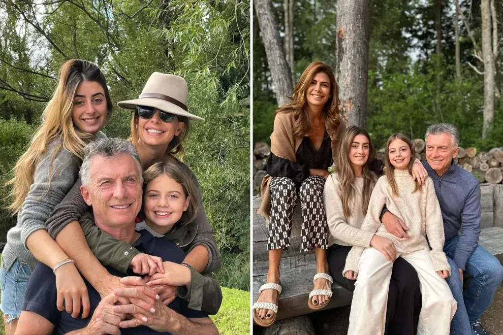 Algunas de las fotos familiares compartidas por Juliana Awada en su cuenta de Instagram.