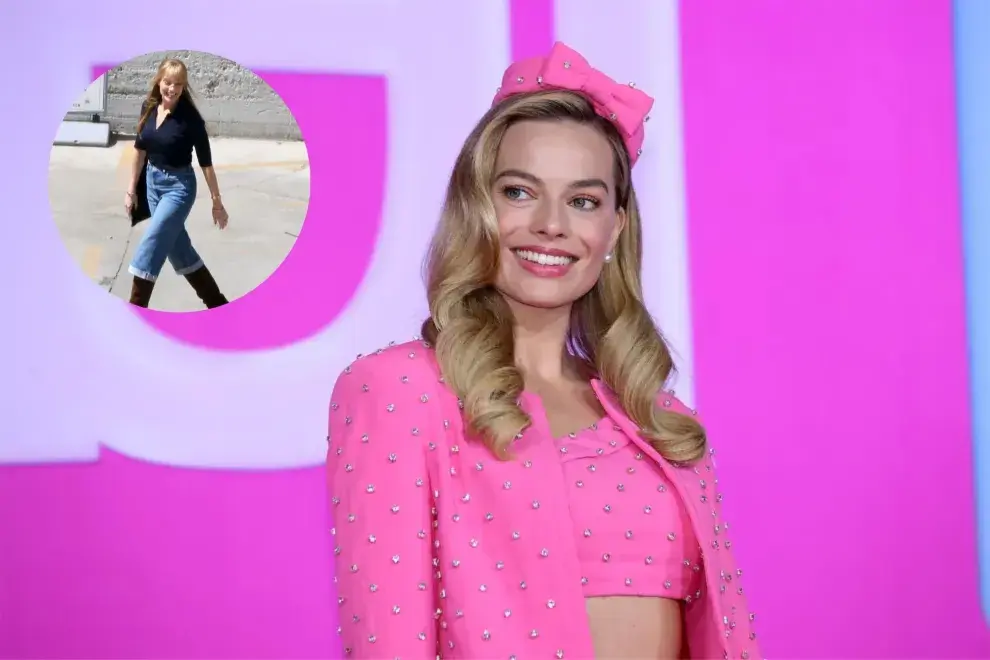 Margot Robbie impuso tendencia con un pantalón de jean capri.