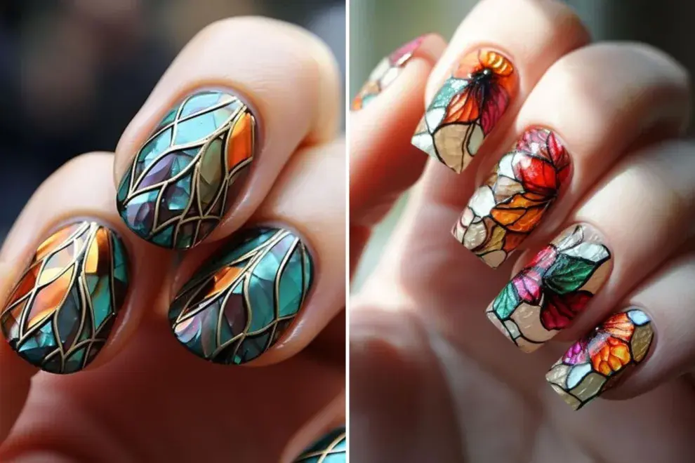 6 diseños de glass nail art, un estilo de uña súper detallista.