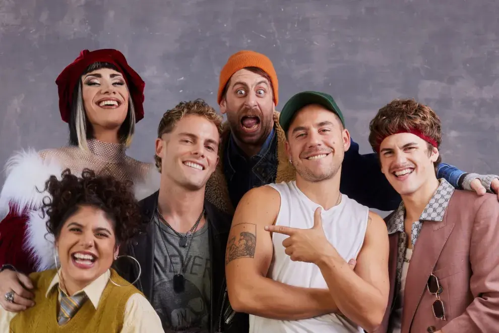 Parte del elenco de la versión argentina de Rent.