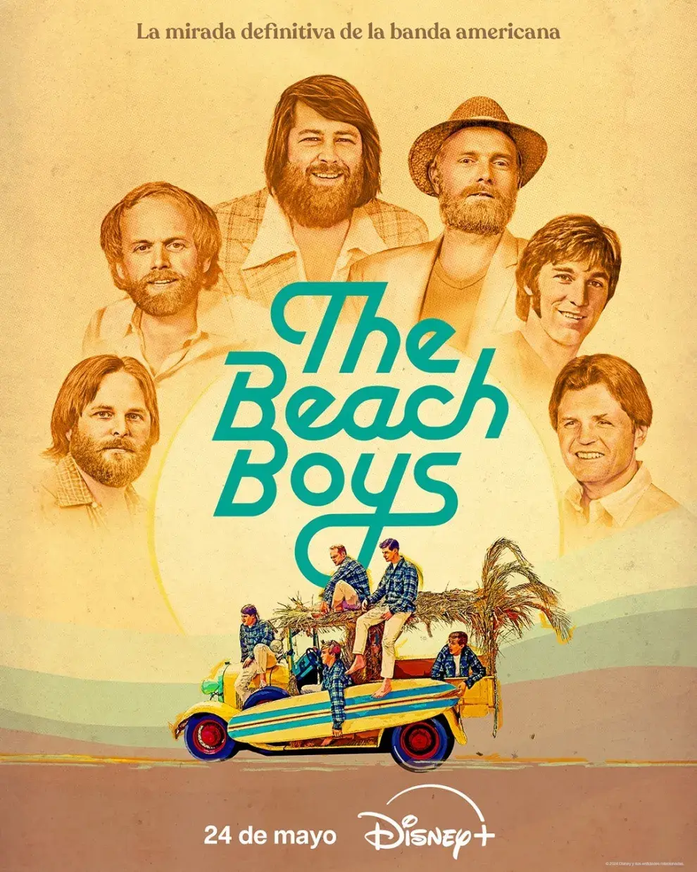 El afiche promocional de The Beach Boys.