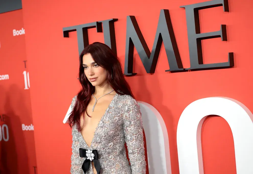 Dua Lipa en la Gala Time 100, en Nueva York.