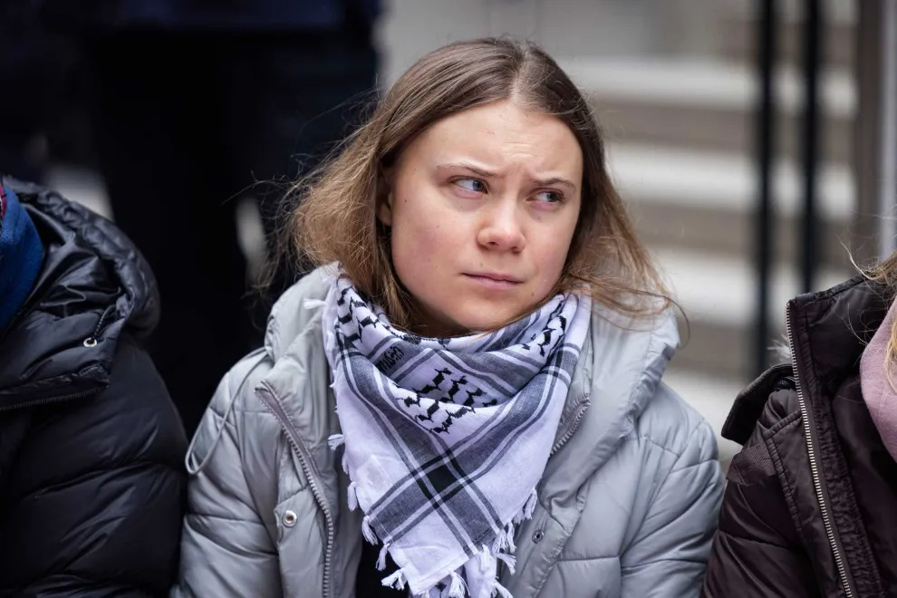 Greta Thunberg, la activista climática, fue arrestada junto a otros manifestantes en La Haya