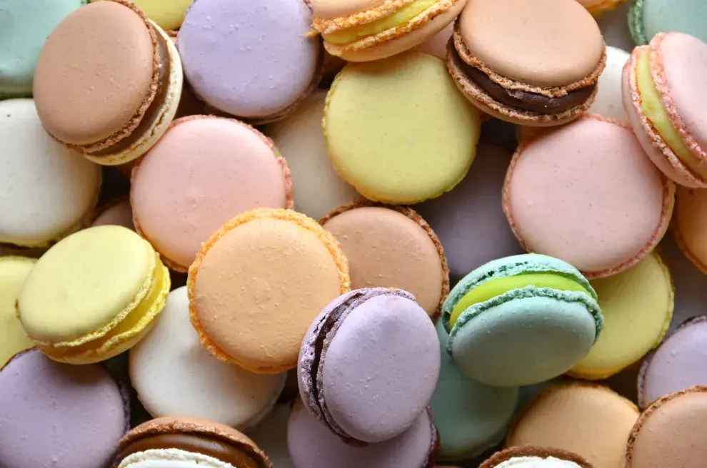 Podés hacer macarons de muchos sabores y colores.