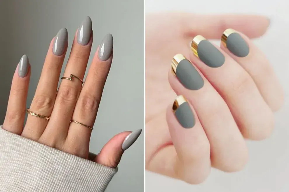 7 diseños de uñas cemento que son tendencia este invierno 2024.