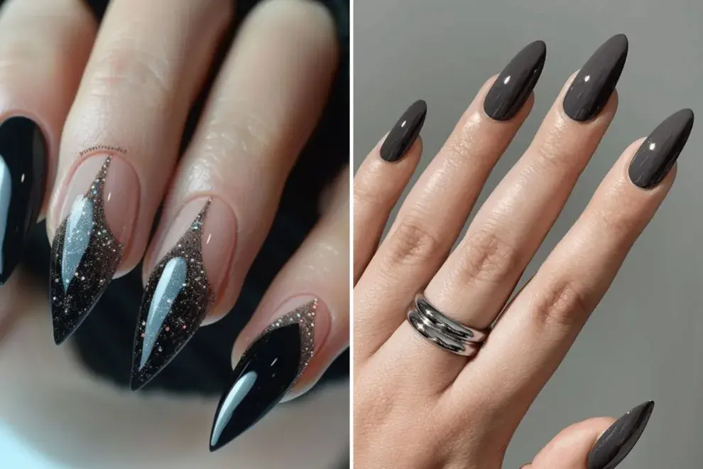 7 diseños de nail art en tonos oscuros, ideales para el invierno.