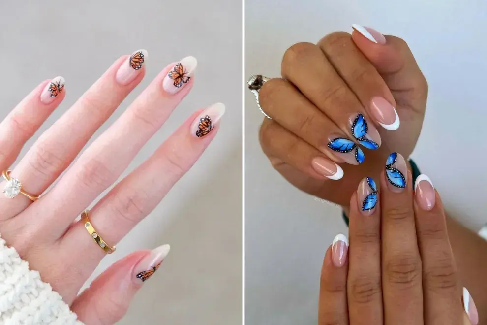 10 diseños de uñas con mariposas que son tendencia.