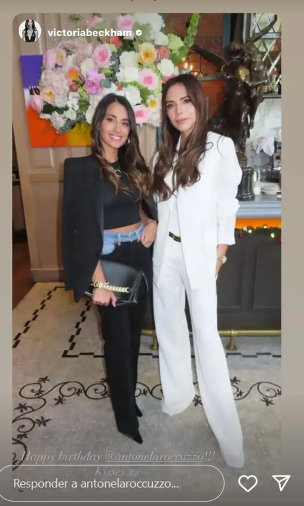 El saludo de cumpleaños de Victoria Beckham a Antonela Roccuzzo.