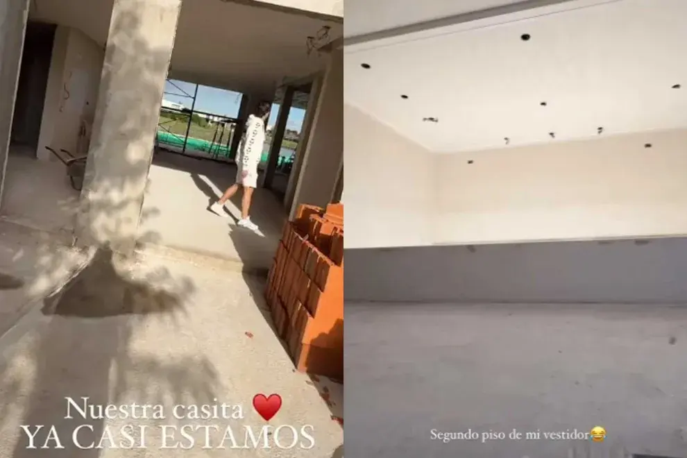 La modelo e influencer compartió algunas fotos en su cuenta de Instagram en las que muestra el paso a paso de su casa en construcción