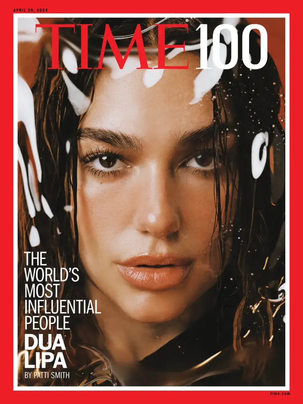 Dua Lipa en la selección Time 100 de 2024.