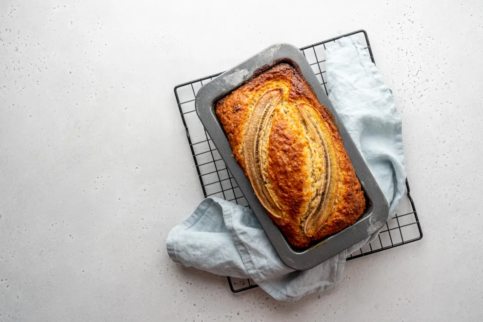 Budín de banana.