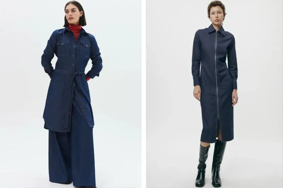 5 opciones distintas de vestidos de jean para sumar a tus looks.