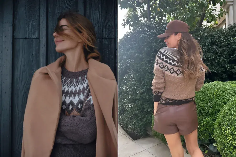 El suéter tendencia para este invierno en una paleta de colores tierra, según Juliana Awada y Pampita.