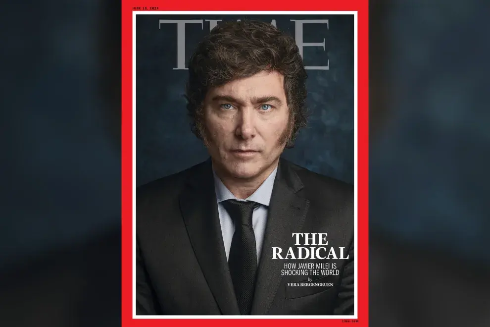 Javier Milei, tapa del TIME, en un crítico artículo.