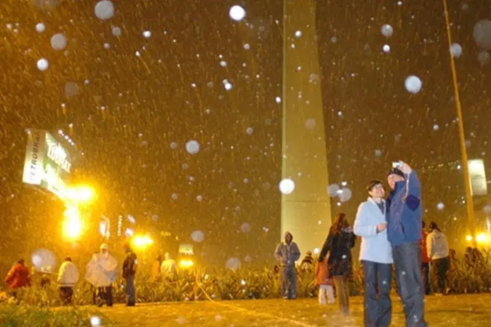 La última nevada en Buenos Aires.