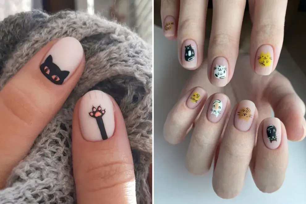 8 diseños de nail art que son ideales para los cat lovers.