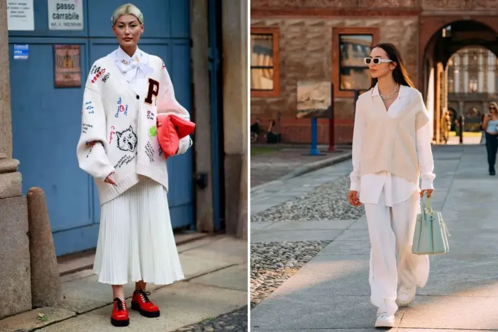 5 looks total white, ideales para el invierno.