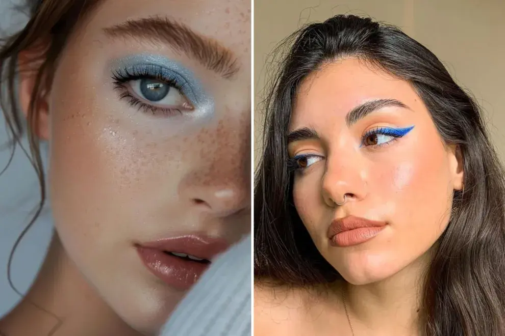 5 ideas de maquillaje para que te sumes a la tendencia blue eyesshadow.