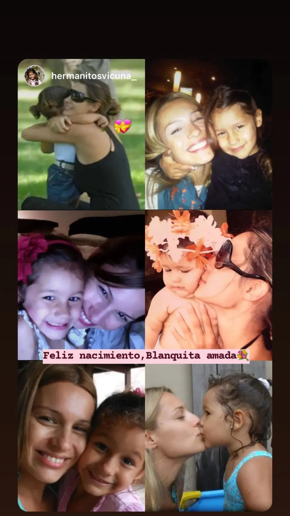 Los emotivos posteos de Pampita por el cumpleaños de Blanca.