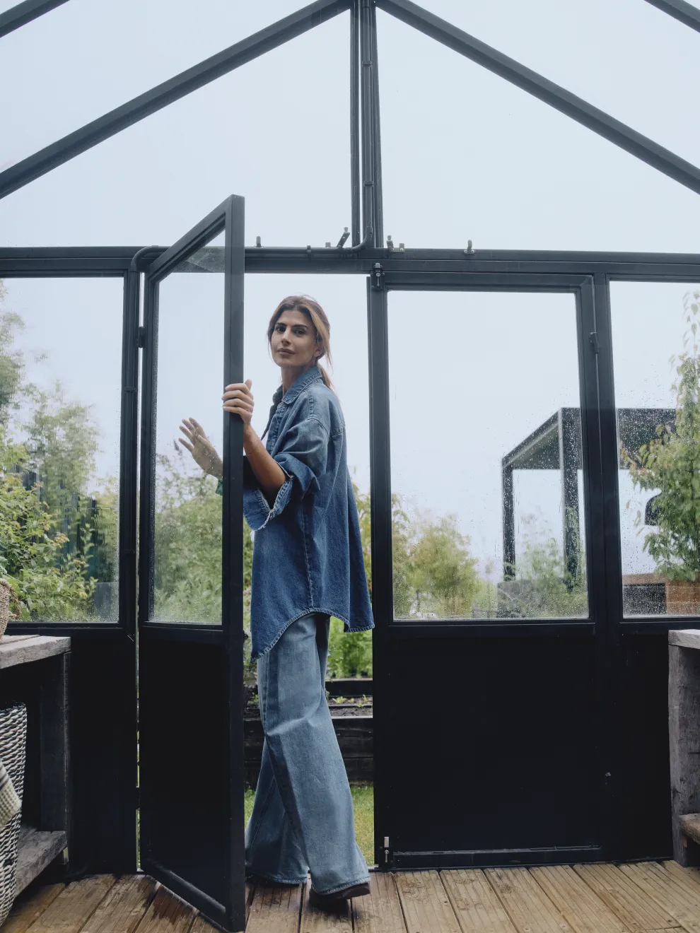 Juliana Awada, en su casa de Villa La Angostura.