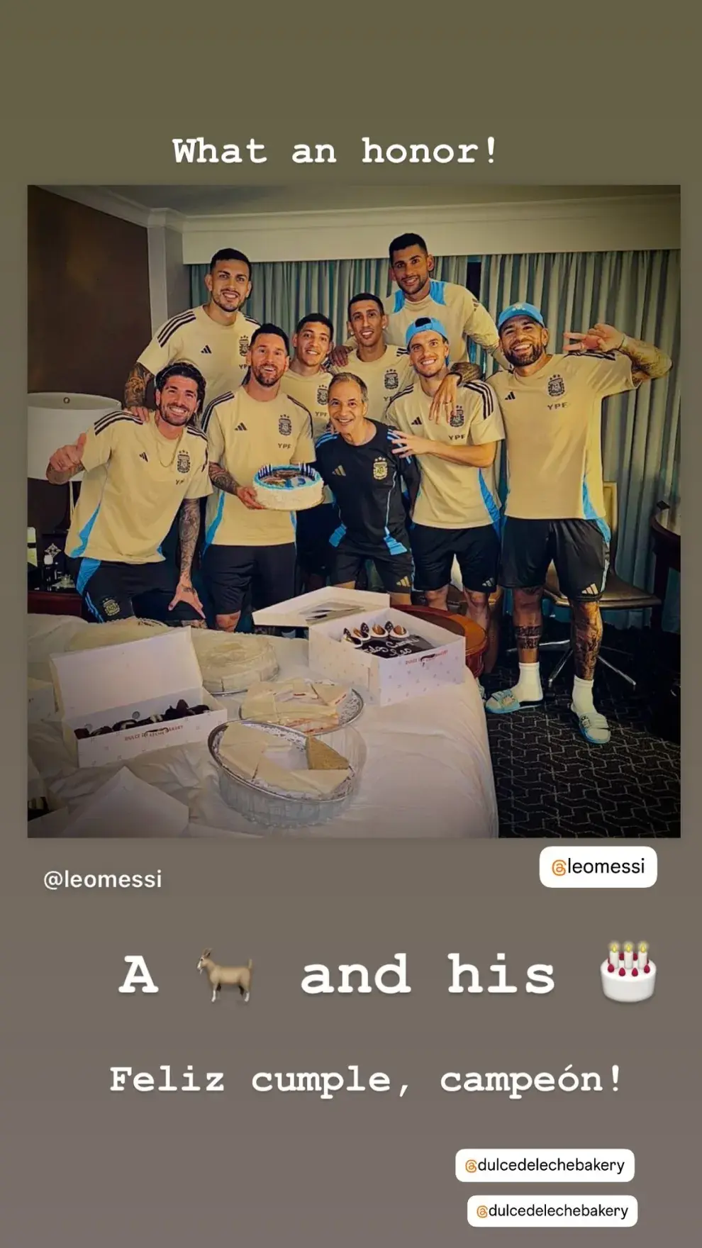 El posteo de los argentinos que le hicieron la torta de cumple a Lio Messi.