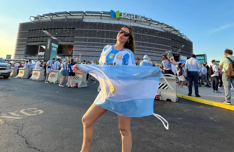 Pampita en la Copa América 2024.