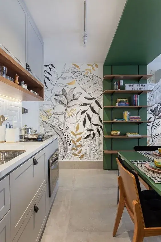 El tono verde en tu cocina aporta frescura y sensación de cercanía a la naturaleza.