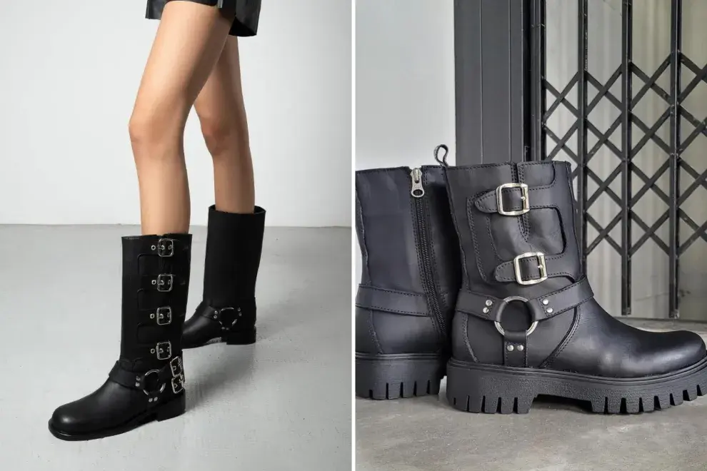 5 diseños de botas biker para sumar a tus outfits invernales.