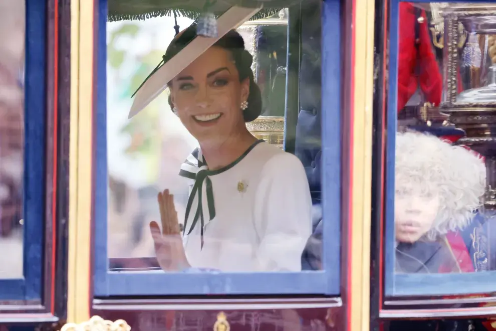 Kate Middleton en el desfile Trooping the Colour, el 15 de junio en Londres.