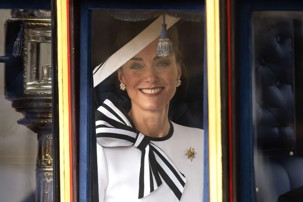 Kate Middleton en el desfile Trooping the Colour, el 15 de junio en Londres.