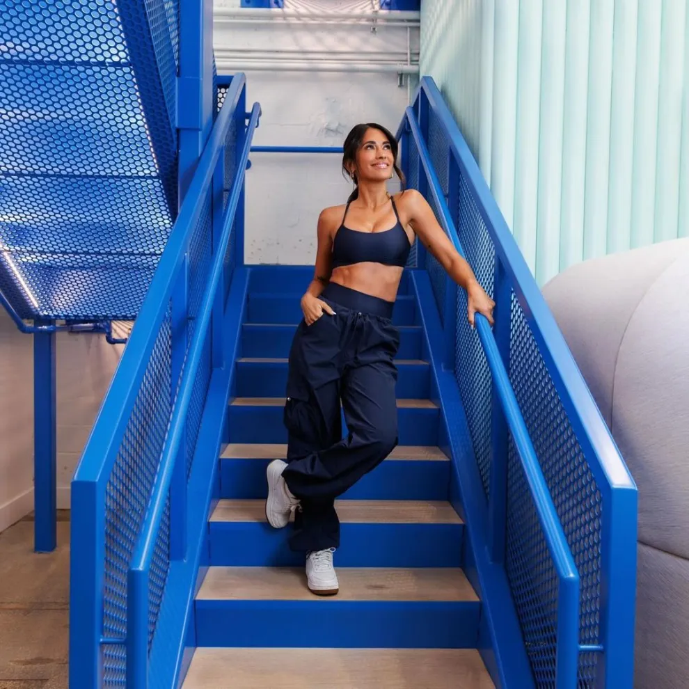 El look de Antonella Roccuzzo en su playlist para entrenar.