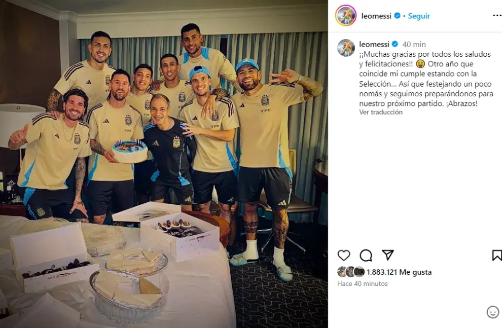 El posteo de cumple de Lio Messi.