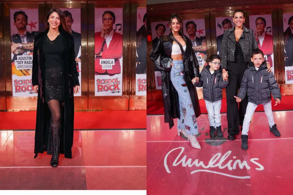 Romina Gaetani de look total black. Las hermanas Lucius también presentes en la red carpet