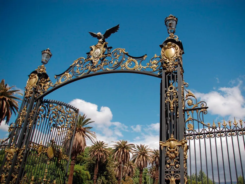 Los portones del parque General San Martín, en Mendoza.