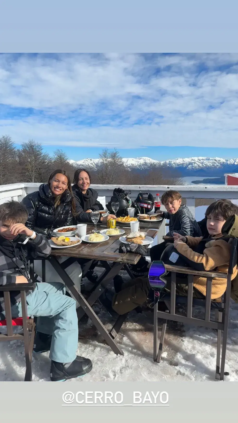 Pampita en la nieve.