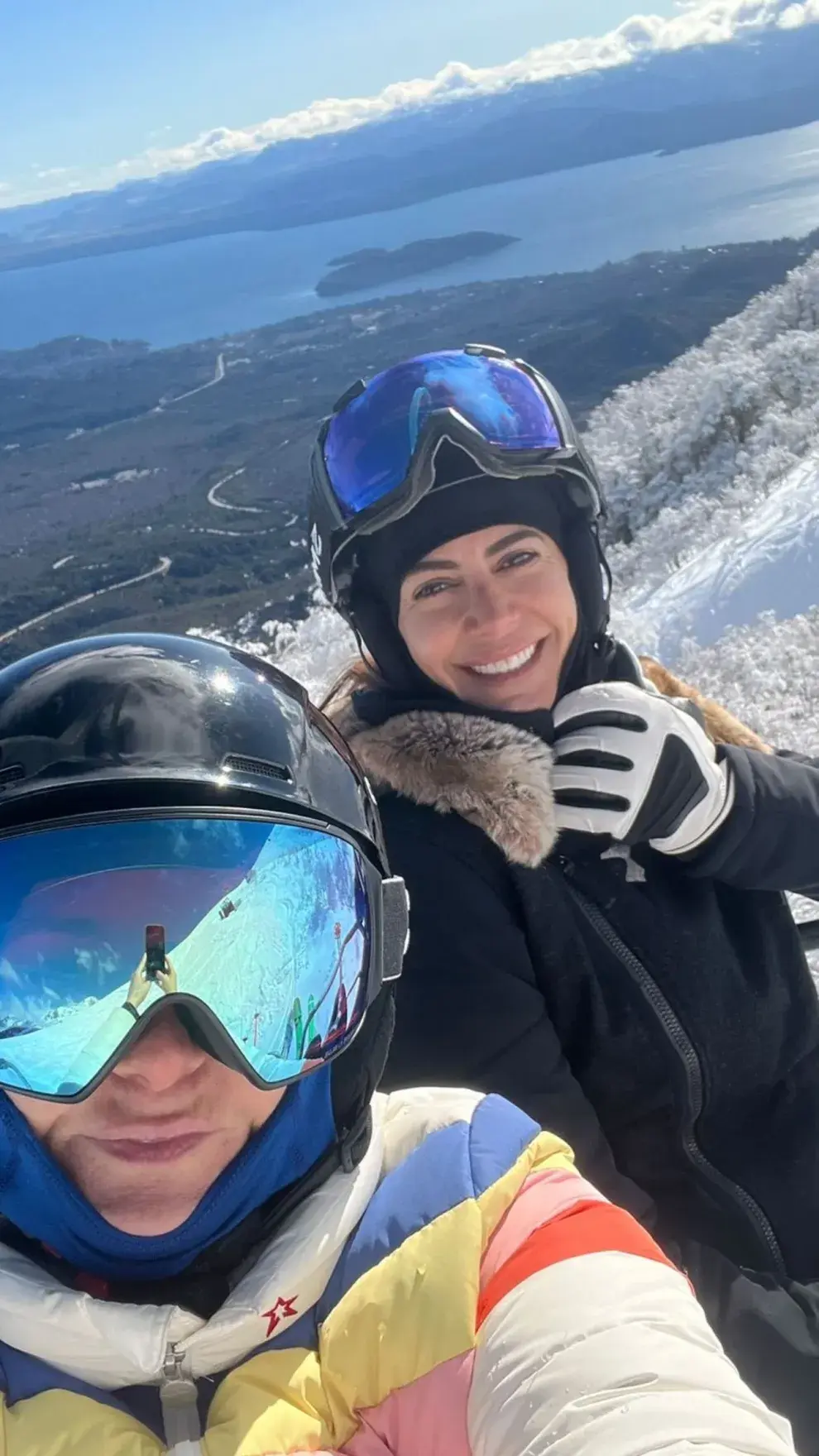 Juliana Awada en Cerro Catedral.