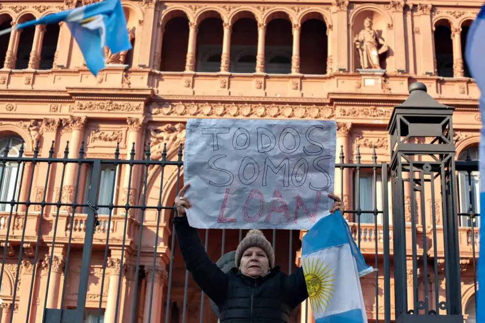 Caso Loan: marcha por su aparición en Casa Rosada.